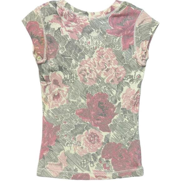 Vintage Cottagecore Short Sleeve Floral Print Top - Picture 6 of 8